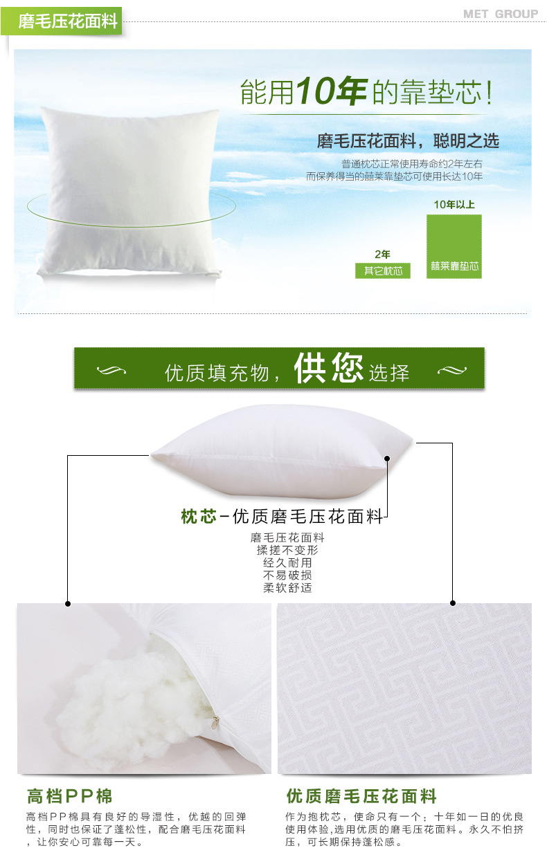 跨境抱枕芯内胆PP棉三维高弹靠垫芯沙发靠背芯506070大靠枕不塌陷 7