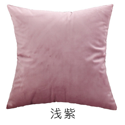 亚马逊北欧ins纯色现代简约风格天鹅绒双面素色床头沙发抱枕靠垫 18