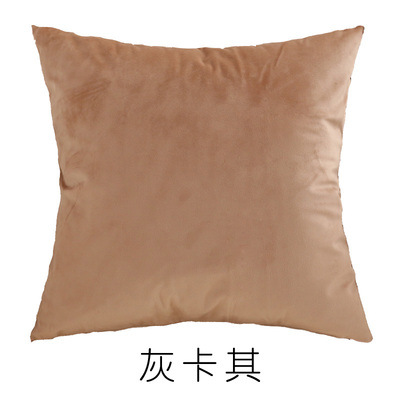 亚马逊北欧ins纯色现代简约风格天鹅绒双面素色床头沙发抱枕靠垫 21