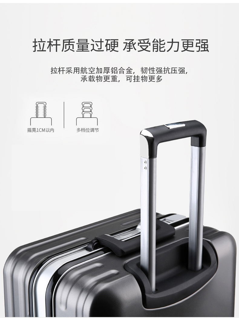 厂家批发鲨鱼袋鼠拉杆箱韩版铝框行李箱男女密码箱网红万向轮皮箱 4