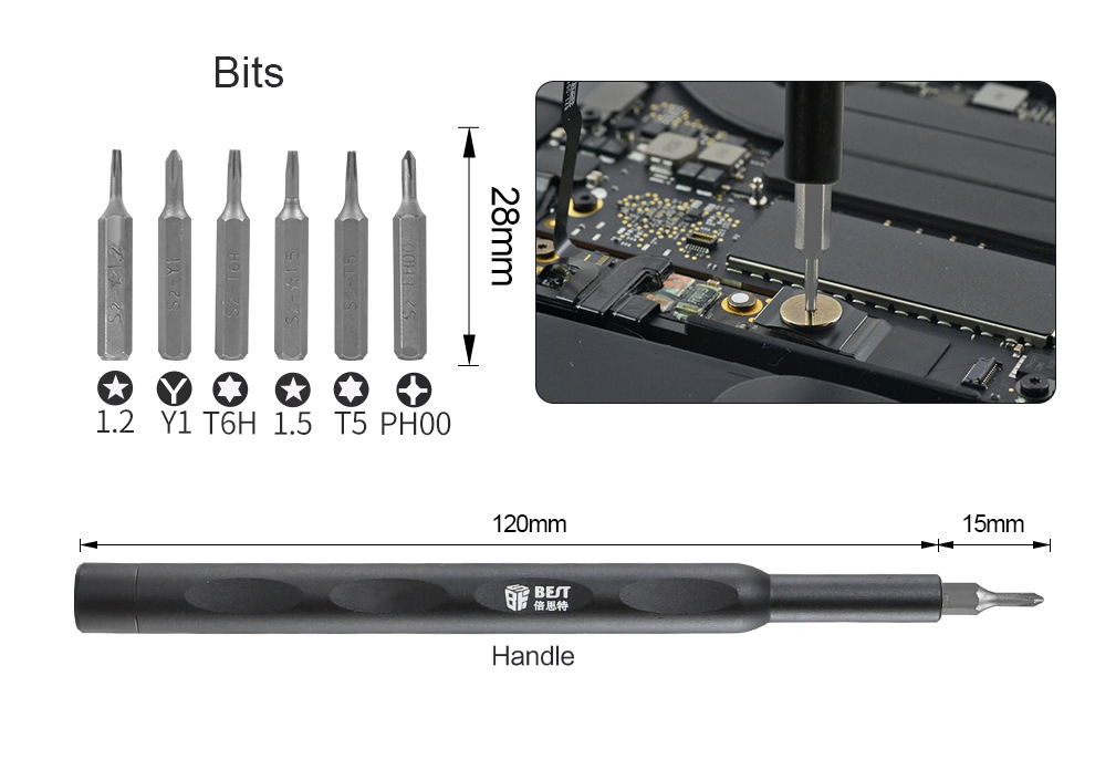 倍思特 苹果FOR IPAD/pro/air拆机工具 手机维修螺丝刀套装组合 16
