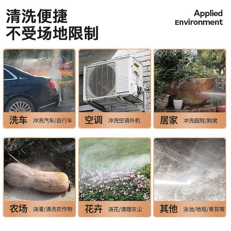 无线高压洗车水枪家用洗车机充电喷水枪便携式大功率锂电池洗车枪 17