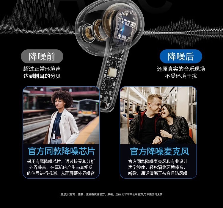 2026新款Ari4华强北6代无线蓝牙耳机入耳式ANC主动降噪适用于苹果 10