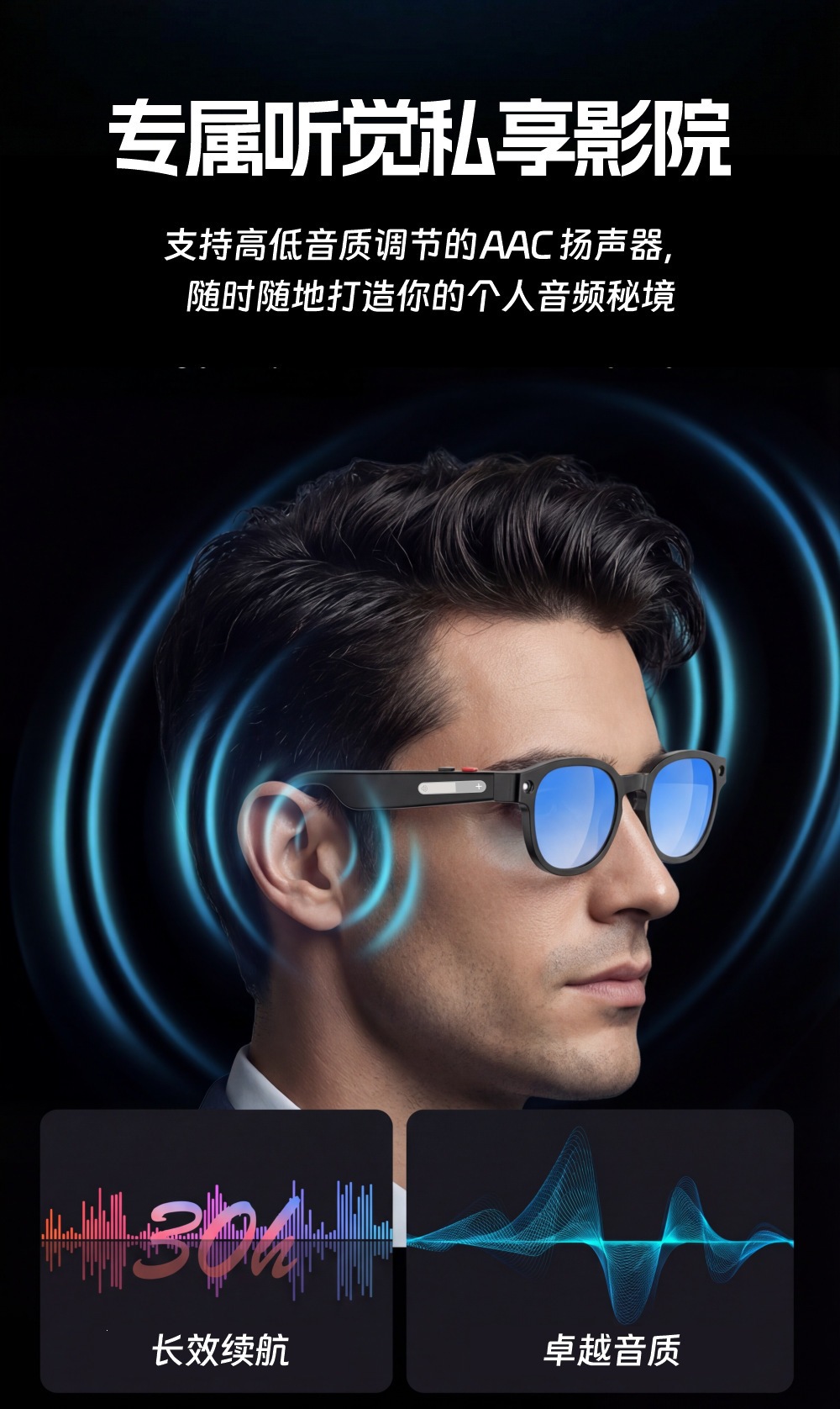 爆款AIMB-G2 Pro智能眼镜800万像素S1蓝牙通话录音录像Ai识图翻译 15