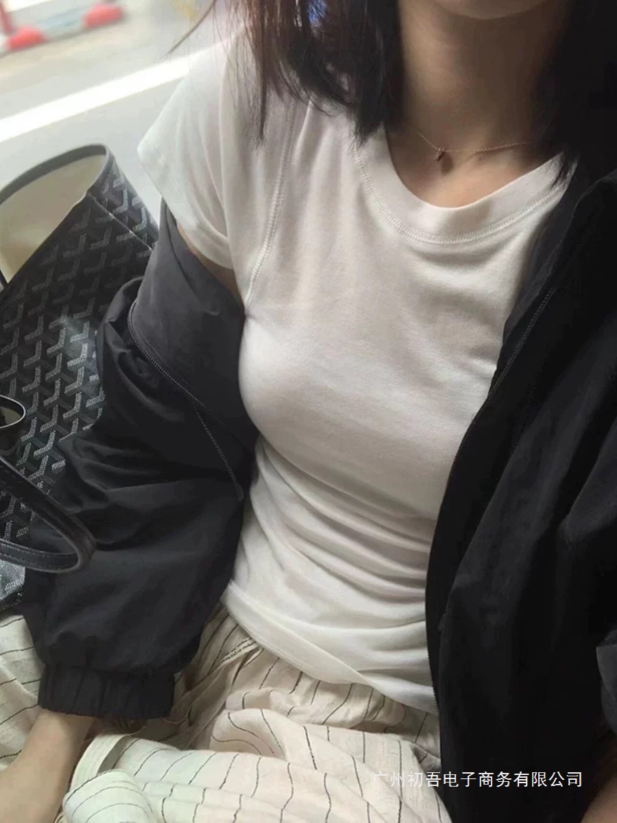CHAO级无D推荐！挖肩面膜t！时尚设计师极简修身休闲短袖T恤上衣 6