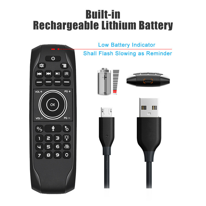 G7V PRO 语音无线飞鼠&键盘 USB2.4G 遥控器 LED背光 红外学习 28