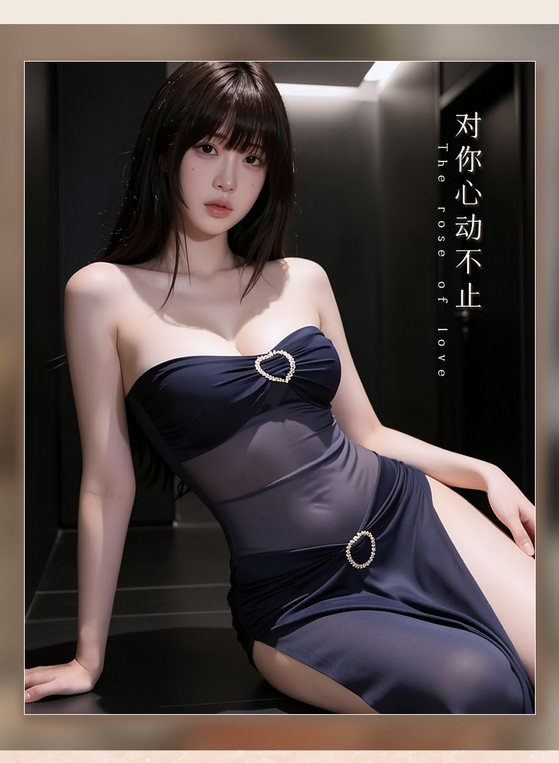 夜听香性感情趣内衣纯欲调情性趣制服小胸开叉连衣裙qqny睡衣女 11