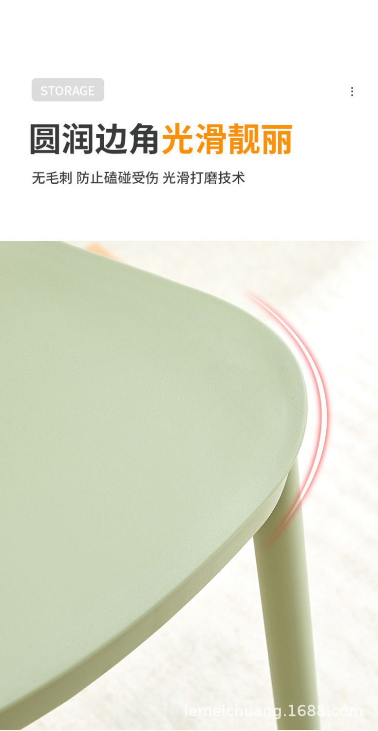 塑料椅子北欧餐厅加厚靠背椅家用餐桌商用餐椅简约凳子轻奢现代 16