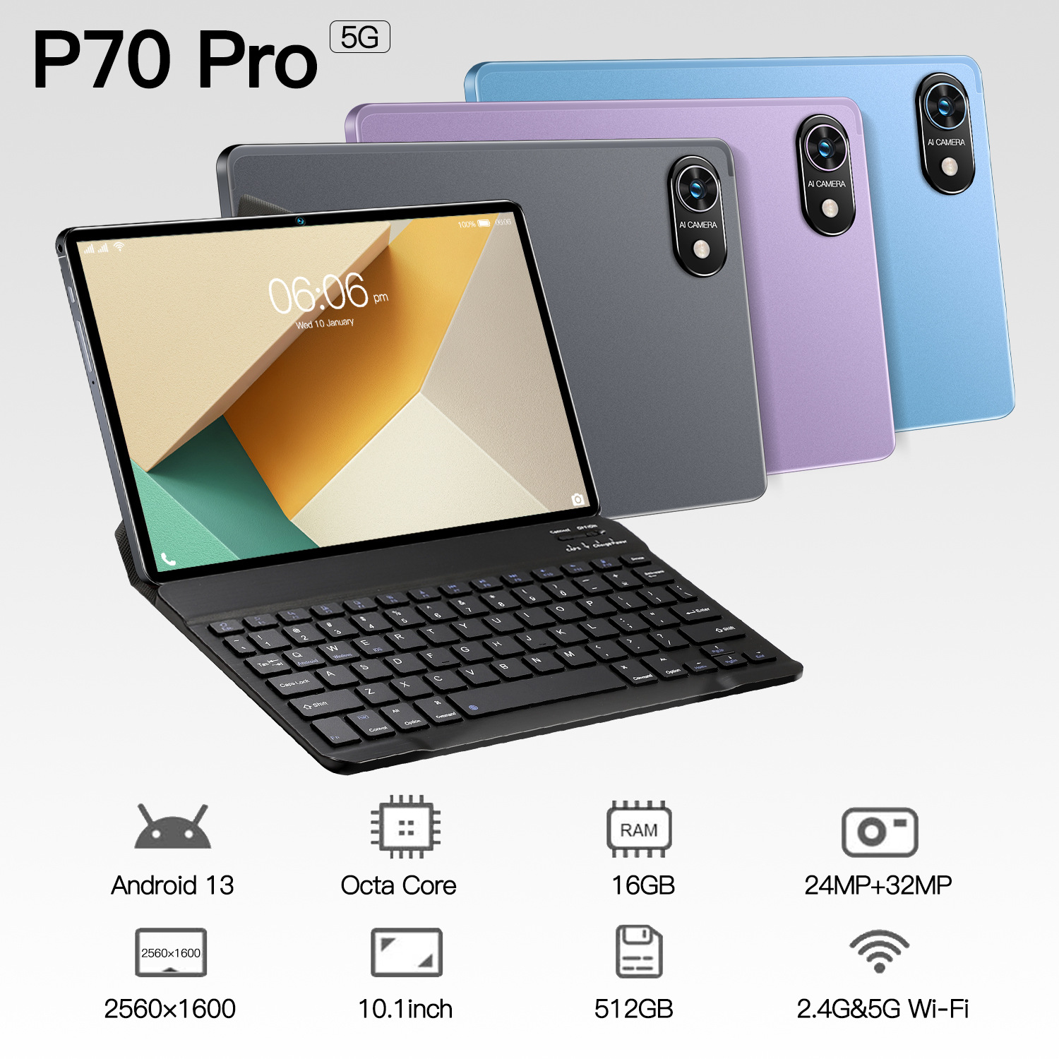 新品爆款P70 Pro安卓10.1平板16+512GB平板源头工厂低价批发 2