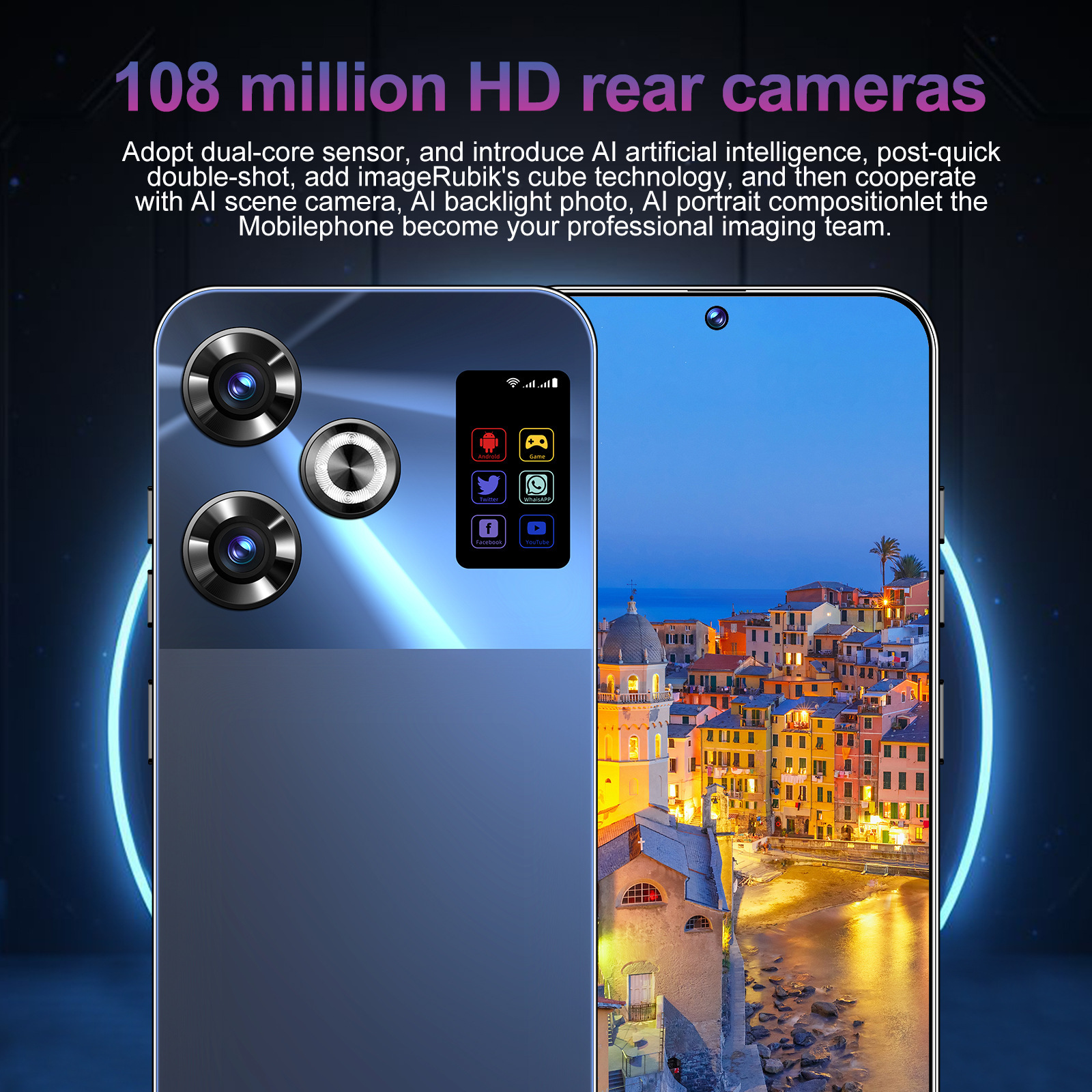 M6Pro新品跨境外贸智能手机安卓7.3英寸2+16G低价真4核全网通现货 4