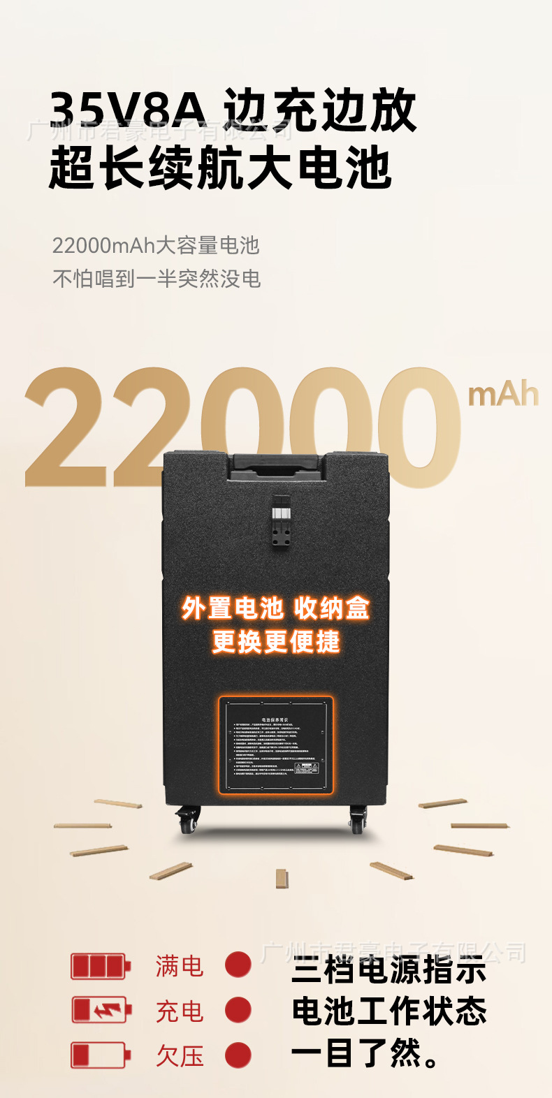 18寸三单元大功率重低音广场舞音响家用户外K歌蓝牙拉杆便携音箱 6