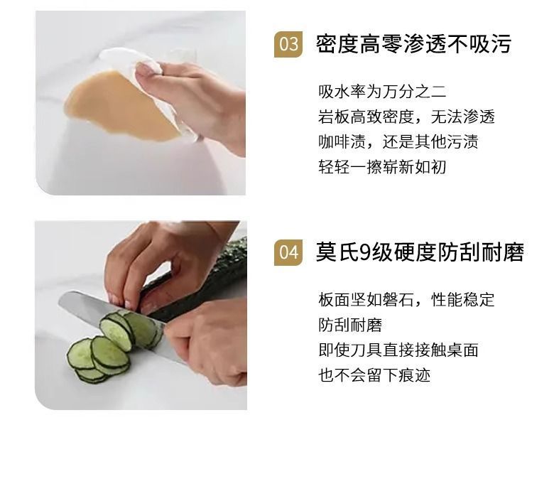 岩板茶几圆形可拆卸平板包装 轻奢金属架组合茶几 跨境现货 8