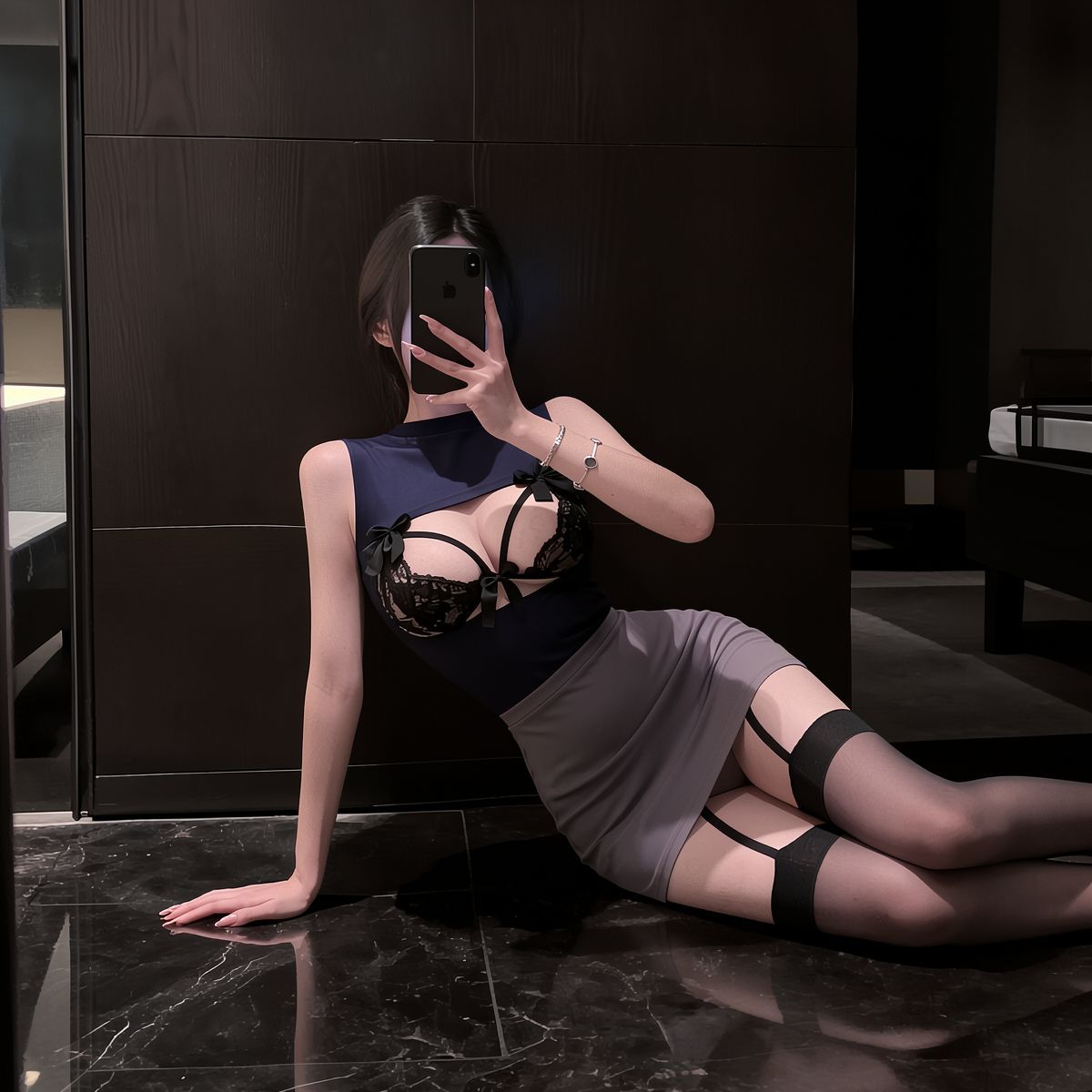 夜听香情趣内衣性感秘书OL蕾丝禁欲系包臀裙女夜店制服诱惑套装