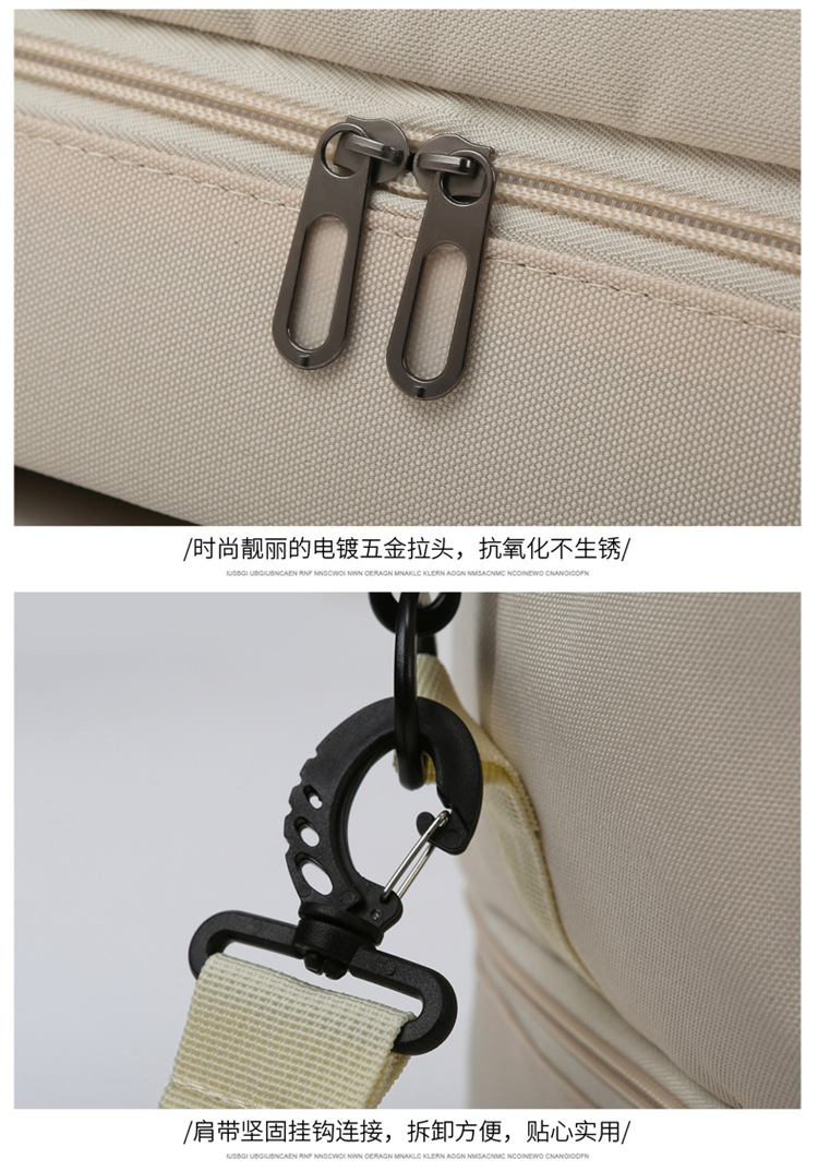 新款行李收纳短途旅行包大容量独立鞋仓健身包可套拉杆出差手提包 27