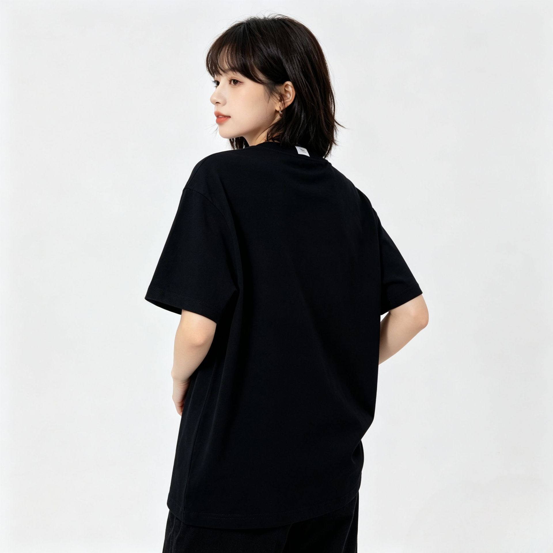 河北纯棉短袖男女款t恤定制logo图案工作服文化衫宽松大码版型T恤 15
