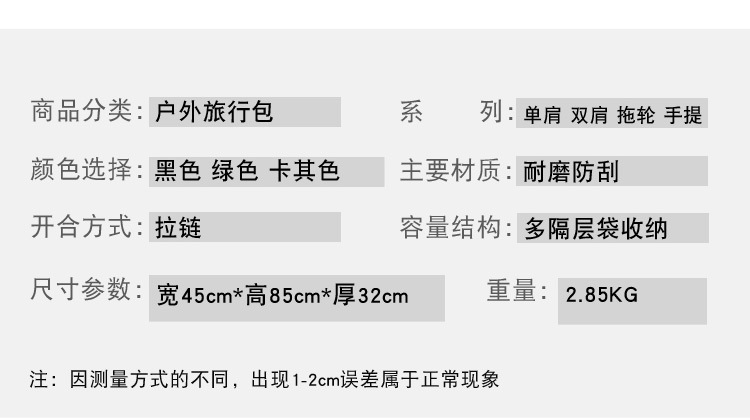 可收纳折叠行李拉杆包托运旅行包带轮子背包特大牛津布搬家旅行包 18