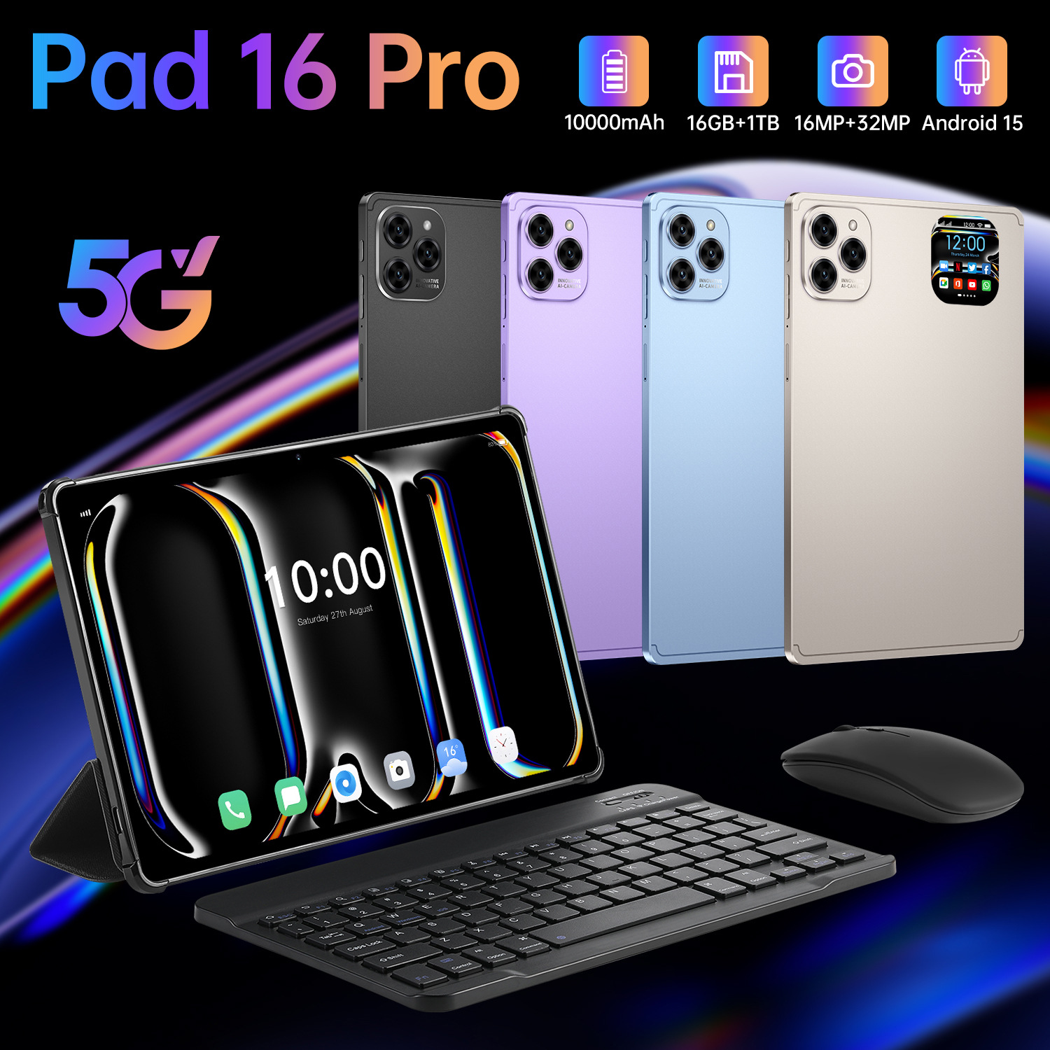 新品爆款Pad 16 Pro安卓10.1寸16+1TB智能平板源头工厂低价批发 1