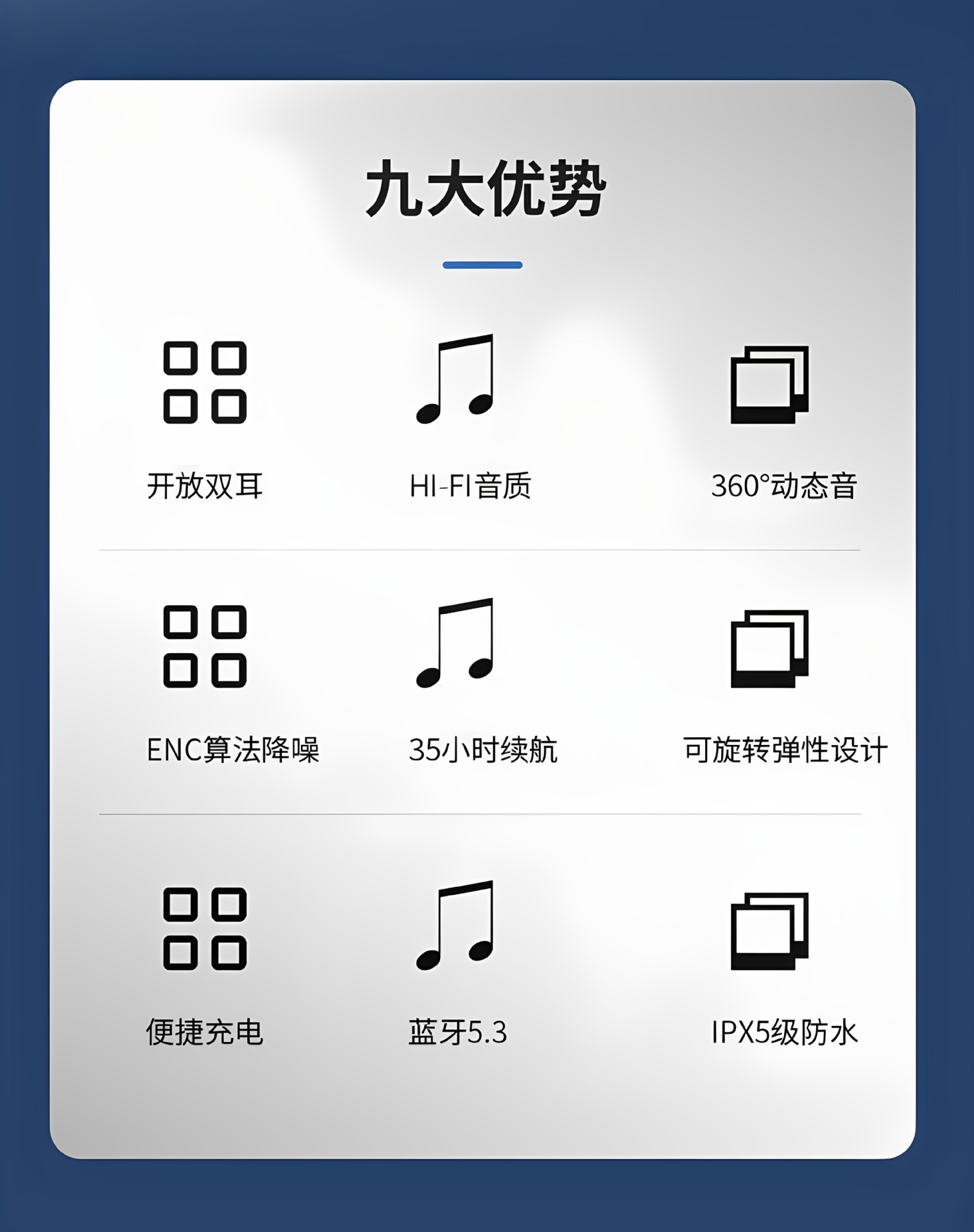 无线蓝牙耳机2025新款爆款超长续航大电量挂耳式运动开放式不入耳 4