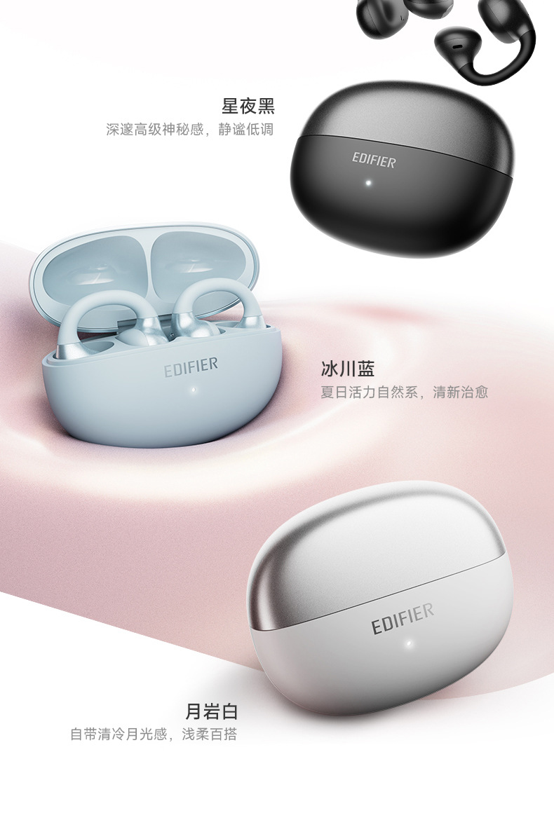 漫步者（EDIFIER）X Clip耳夹式蓝牙耳机 AI翻译 开放式运动耳机 5