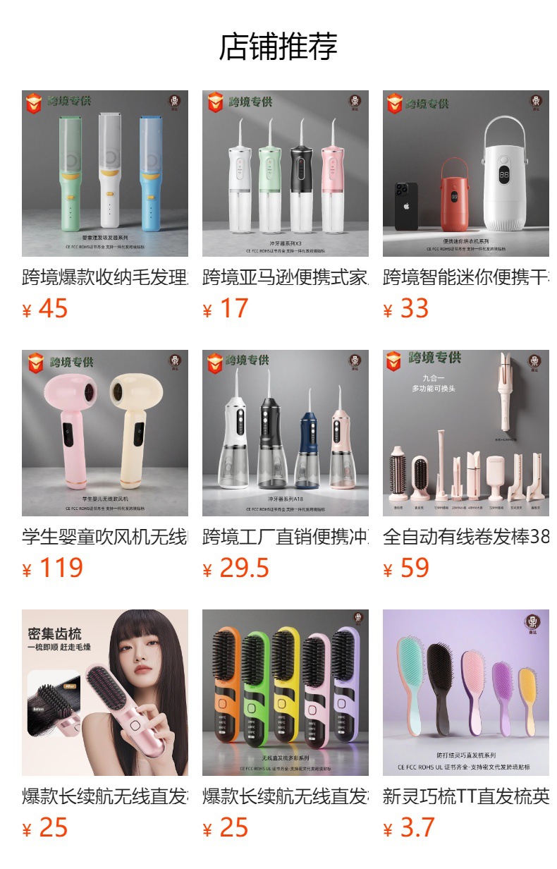 跨境款充电款无线吹风机家用高速负离子电吹风大功率无叶护发速干 17