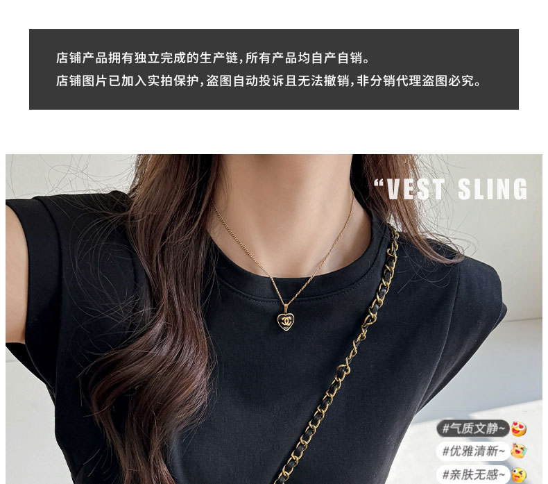 严选圆领宽松高级感短袖t恤女夏韩系慵懒风无袖时尚气质打底上衣 1