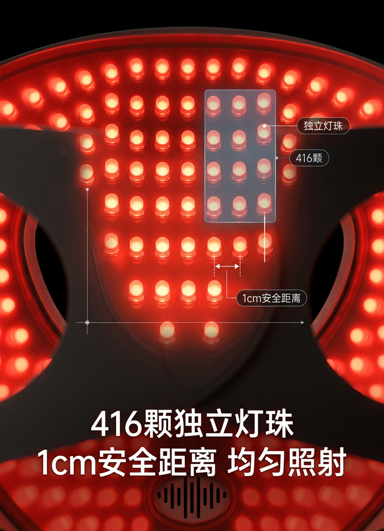 跨境3D仿生美容面罩无线红光蓝光黄光四模式光疗仪家用护肤神器 10