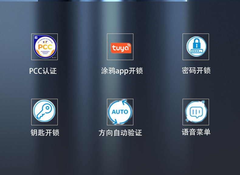 定制跨境外贸北美智能门锁电子密码呆锁全自动木门美式涂鸦指纹锁 7