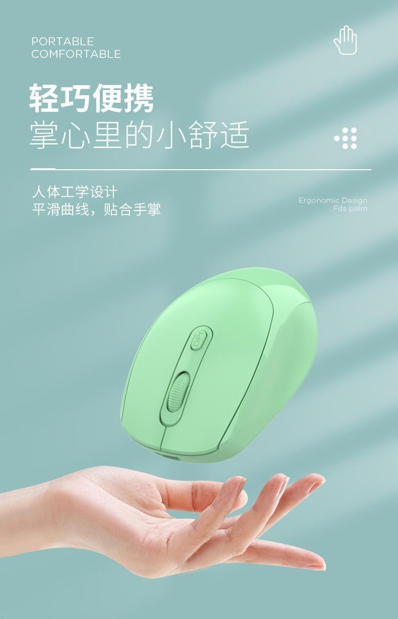 跨境工厂双模蓝牙充电鼠标轻巧携带平板电脑蓝牙静音充电无线鼠标 15