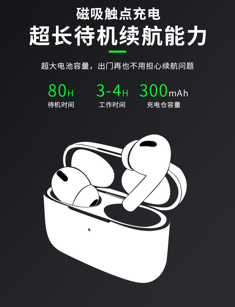 适用于苹果华强北悦虎二三四五代蓝牙耳机无线入耳式洛达降噪通透 8