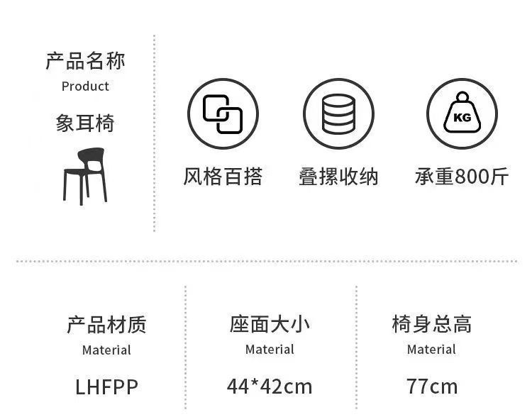 塑料椅子靠背椅家用餐椅凳子现代书新款餐桌椅久坐结实客厅收纳 3