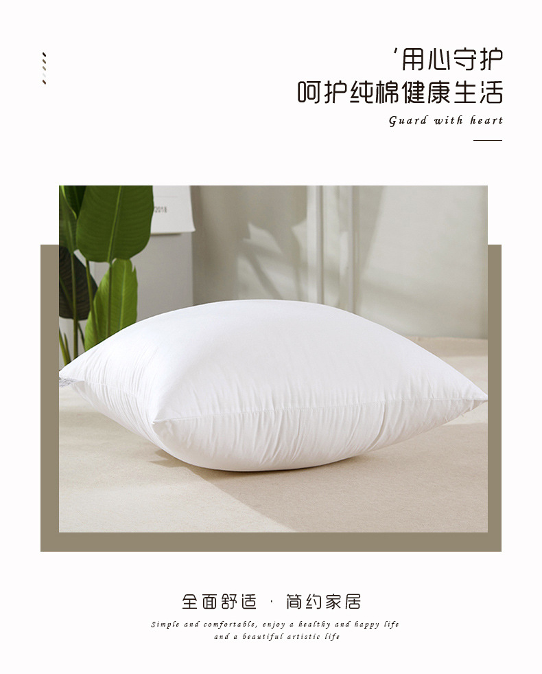 pp棉磨毛布抱枕枕芯批发慢回弹羽丝绵无纺布枕心方形全棉枕头定制 3
