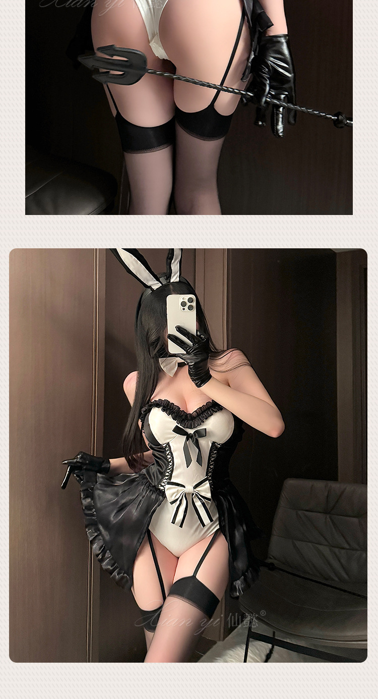 仙懿性感内衣万圣节纯欲兔女郎制服诱惑性感小胸免脱套装qqny599 12