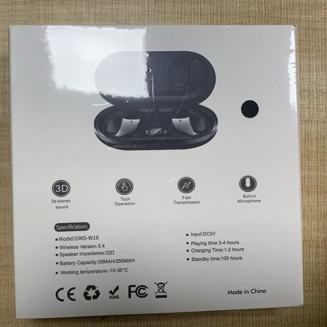 智能AI翻译OWS挂耳式无线蓝牙耳机W16temu跨境无限续航商务耳机 25