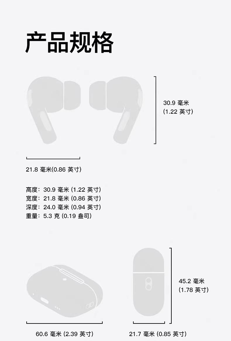 全网热销爆款华强北Pro2无线蓝牙耳机五代四代二代七代主动降噪 14