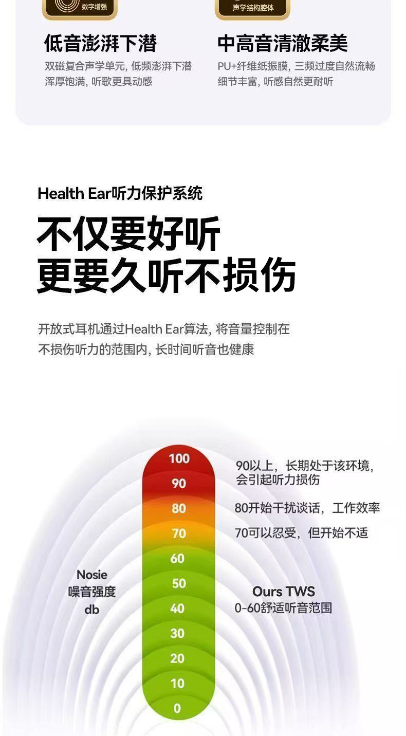【电商爆款】蓝牙耳机耳夹式无线气骨传导超长续航运动跑步通话 6