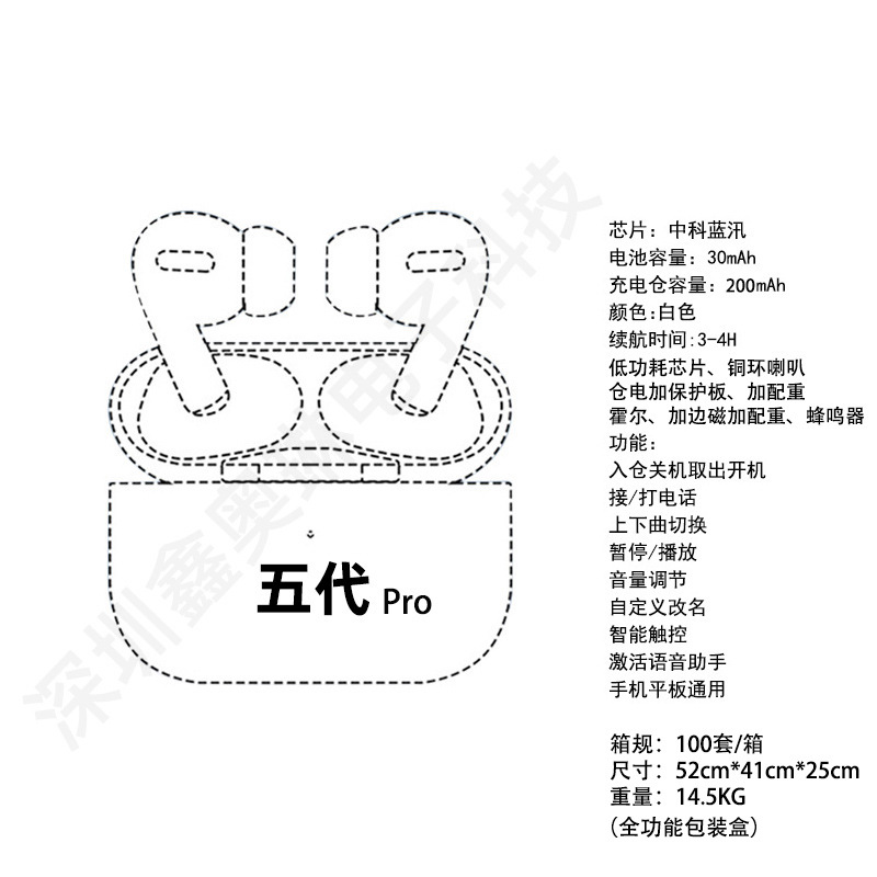 华强北蓝牙耳机无线tws7代六代五代四代三代二代pro4pro6源头工厂 14
