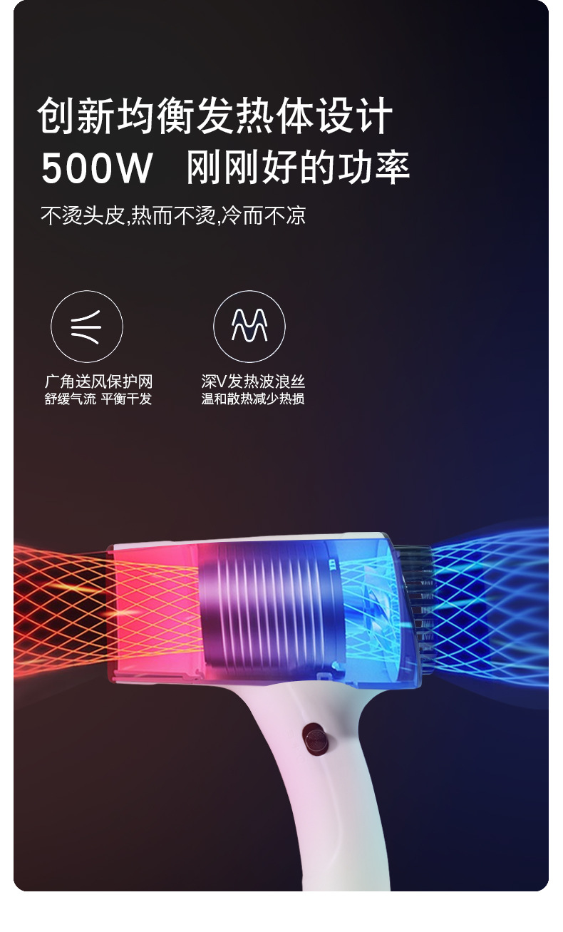 跨境款充电款无线吹风机家用高速负离子电吹风大功率无叶护发速干 9
