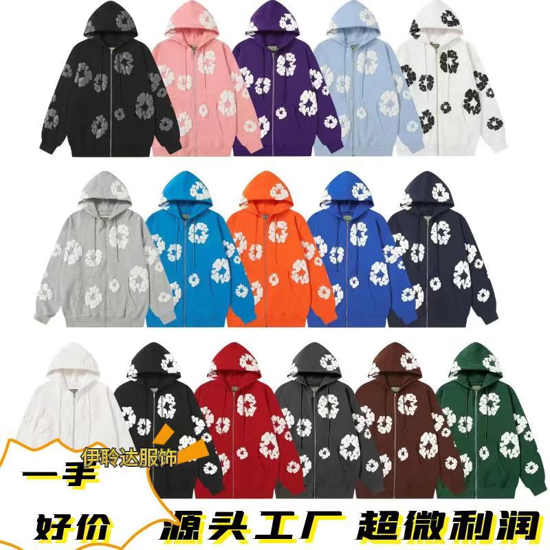 跨境批发木棉花休闲百搭全系列发泡印花卫衣卫裤简约休闲短袖短裤 32