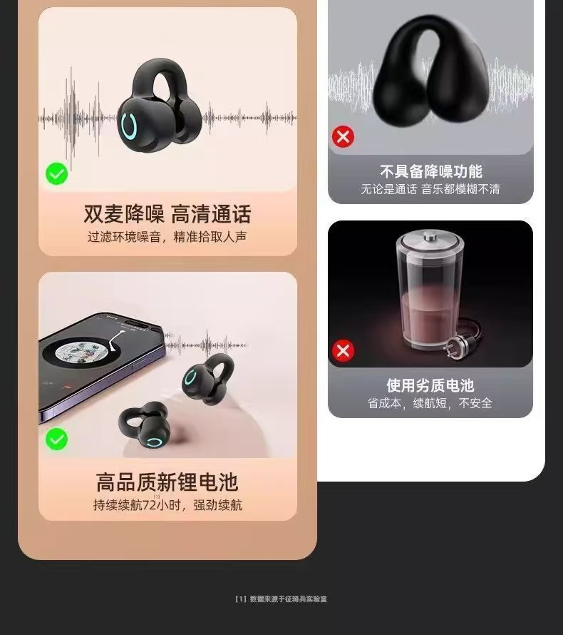 YX09骨传导柏林之声无线蓝牙耳机无线蓝牙耳机耳夹式游戏运动 5