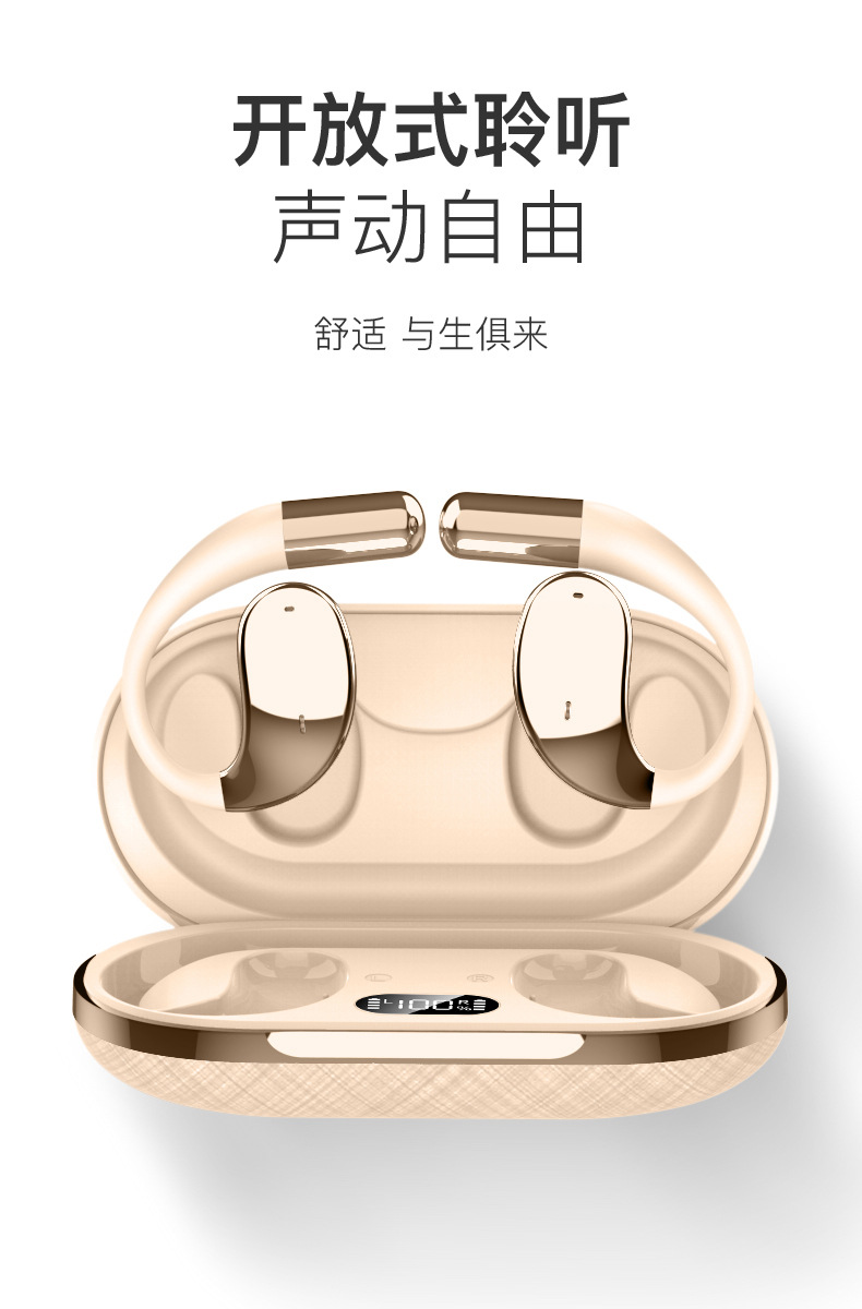 智能AI翻译OWS挂耳式无线蓝牙耳机W16temu跨境无限续航商务耳机 9