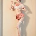夜听香新品性感情趣内衣短裙jk制服格子诱惑透视水手服 2