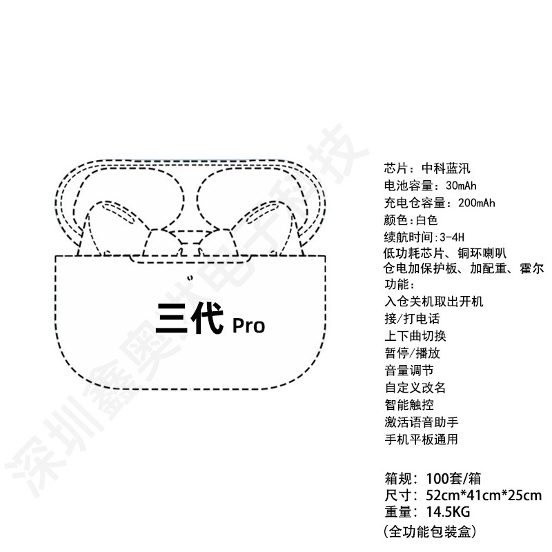 华强北蓝牙耳机无线tws7代六代五代四代三代二代pro4pro6源头工厂 10