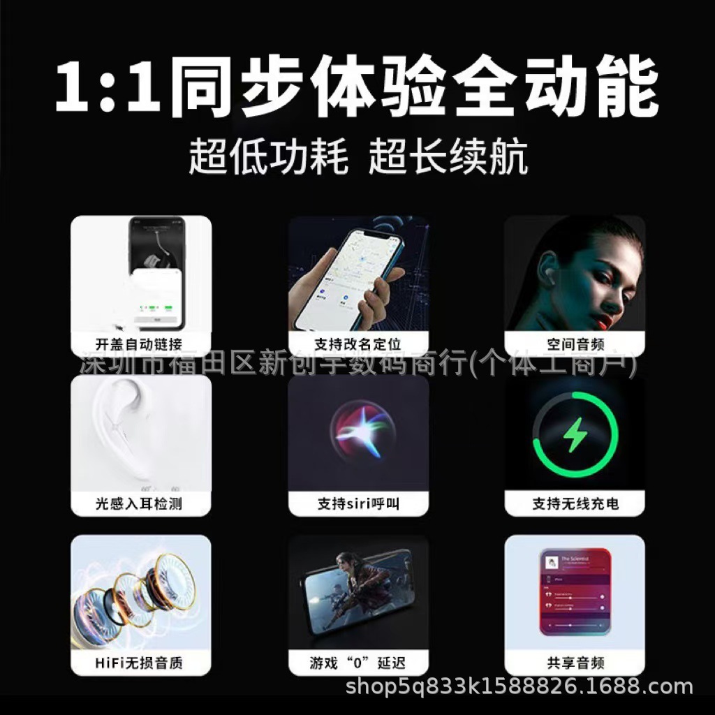 华强北1:1新款Pro3四代五六七八代适用苹果蓝牙降噪耳机跨境爆款 8