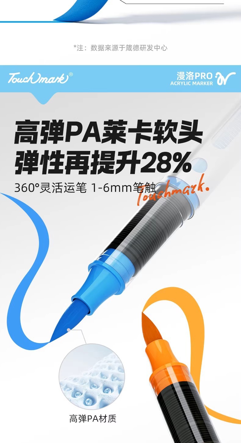 泰驰Touchmark漫洛PRO软头直液式丙烯马克笔24/36/48/60/80/120色 6