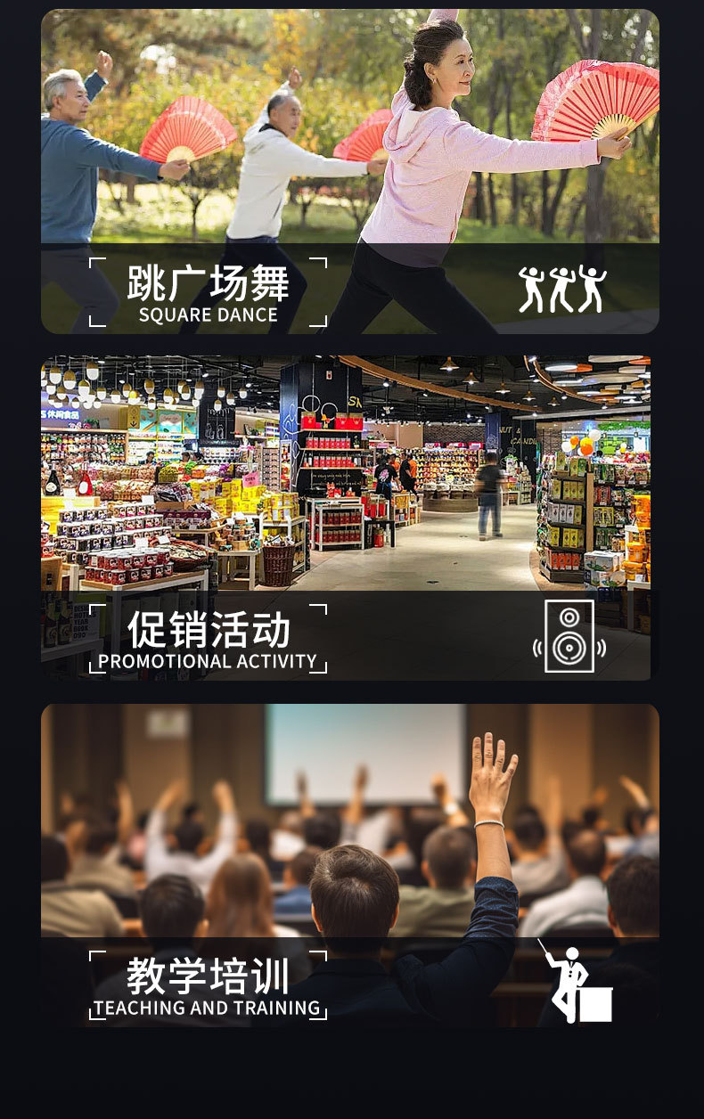 长城户外手提便携大音量广场舞蓝牙音箱家用K歌一体低音炮音响 14