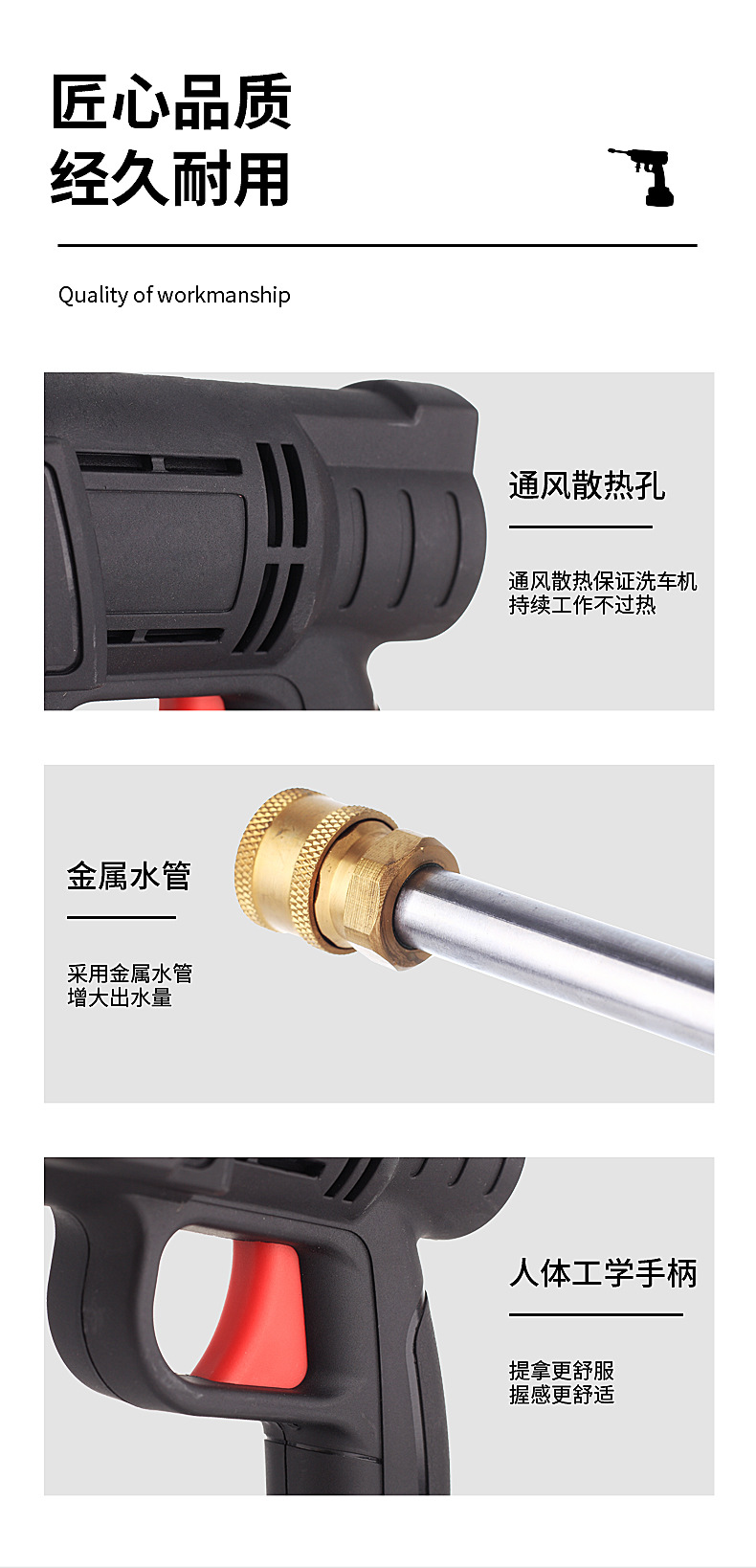 跨境爆款无线洗车枪家用充电锂电洗车浇水水枪便携电动洗车机批发 14