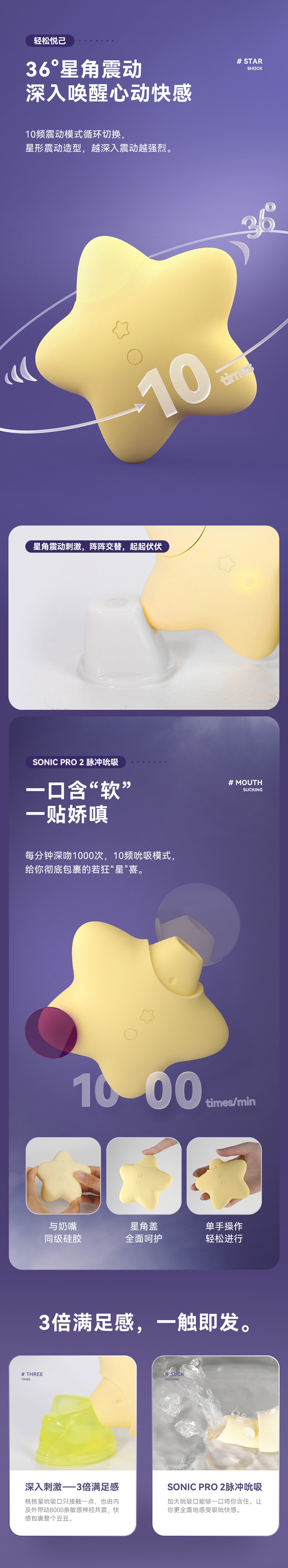 司沃康新品桃桃星投影跳蛋无线充电吮吸震动情趣计生玩具促销 4