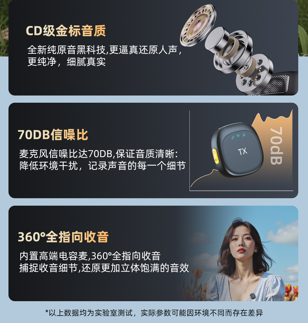 新款私模无线领夹麦克风相机冷靴口降噪直播拍摄降噪混响40米距离 10