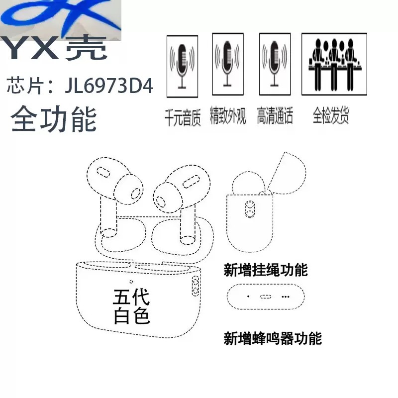 原装华强北7代新款4/5代无线蓝牙耳机半入耳式高清降噪立体声耳机 3