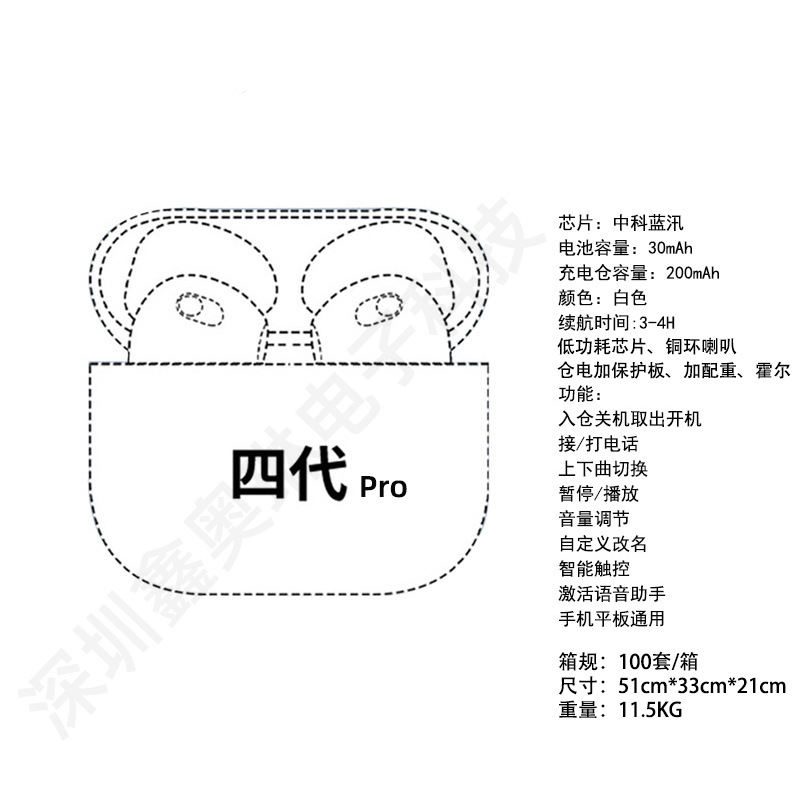 华强北蓝牙耳机无线tws7代六代五代四代三代二代pro4pro6源头工厂 12